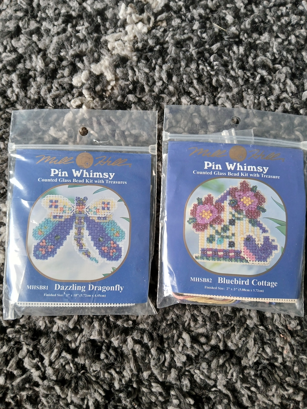 Mill Hill Pin Whimsy Counted Glass Bead Kit - Blue (Dazzling Dragonfly)